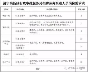 75個(gè)崗位等你來(lái) 濟(jì)寧高新區(qū)行政審批服務(wù)局招聘勞務(wù)派遣人員啦